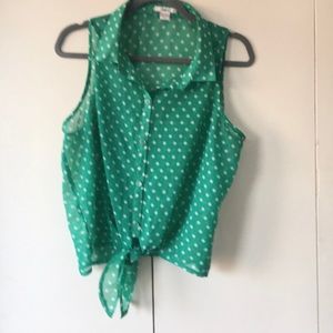Bar III tie from polka dot top
